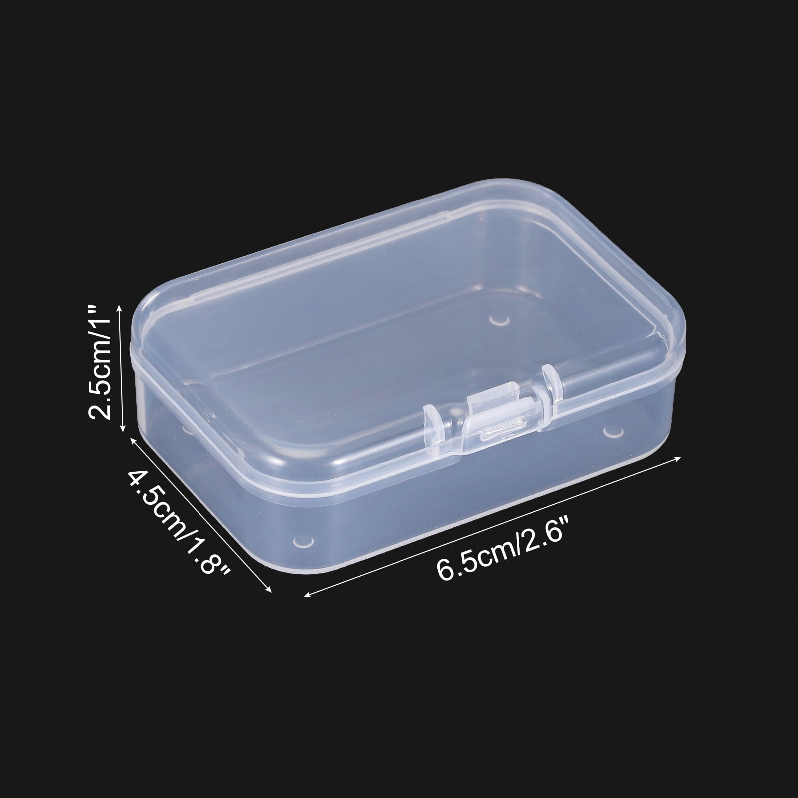 Unique Bargains Plastic Stackable Storage Box with Hinged Lid 2.6" x 1.8" x 1"