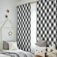 thumbnail image 5 of Blackout Kids Curtains,Black White Checkerboard Checkered Pattern Childrens Insulated Curtains Set Of 2,Bedroom Essentials,Toddler Room Decor 52"x84", 5 of 5