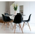 thumbnail image 2 of Eiffel Dining Chair Wood Legs in Black, 2 of 2