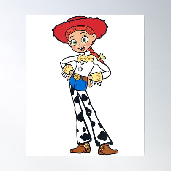 Little Toy Cowgirl Story Vintage Style Wall Art Poster UNFRAMED PAPER POSTER, Home Decor