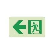 National Marker NYC Directional Signs; Left 4.5X8 Rigid 7550 Glo Brite MEA Approved 50R-1SN-L