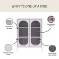 thumbnail image 5 of Mr. Kate Luna Short 2-Door Metal Accent Cabinet with Fluted Glass, Lilac, 5 of 14