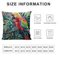 thumbnail image 6 of COMIO Pillow Cases Standard Size,Throw Pillow Cover,Bird Parrot Tropical Flower,2-Pc White, 6 of 6
