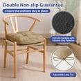 thumbnail image 4 of Chair Cushions for Dining Chairs, Dining Chair Cushions, Tufted Indoor Chair Pads with Ties & Non Slip Backing, Seat Cushions for Kitchen Chairs 16.5” x 16.5” x 3.5”, Set of 6, Khaki, 4 of 14