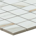 thumbnail image 4 of The Tile Life Chronos White/ Gold Matte Porcelain Mosaic Floor & Wall Tile, 12 x 12 in, 4-Piece, 4 of 5