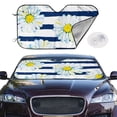 thumbnail image 4 of Goofa Daisy Striped Nautical Printed Car Windshield Sunshade,Foldable Reflective Sun Visor,UV Protection Heat Blocker Sunshade,Car Cooling Accessory-Small, 4 of 7