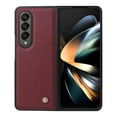 thumbnail image 3 of Elehold PU Leather Case for Samsung Galaxy Z Fold 4 7.6 inch Ultra Slim Luxury Leather and Soft TPU with Shockproof Lens Screen Protection Support Wireless Charging Phone Cover Folding Caser,Winered, 3 of 8