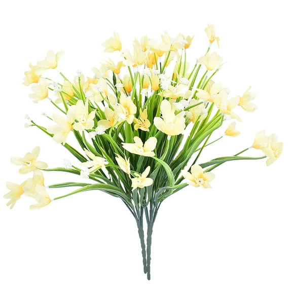 Artificial Flower Bushes, Fake Star Flower Stems, Faux Greenery Floral Sprigs, Indoor Outdoor Decorative Flowers, Vase Filler Arrangements, Home Garden Floral Decor