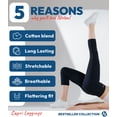 thumbnail image 5 of Nirlon 3/4 Capri Leggings For Women - High Waisted Women's Leggings Activewear, 5 of 6