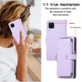 thumbnail image 4 of Allytechgroup for Samsung Galaxy A22 4G Wallet Case, Premium PU Leather Magnetic Buckle Zipper Pocket Card Slots Flip Stand Protective Cover with Hand Strap & Shoulder Strap - Purple, 4 of 12