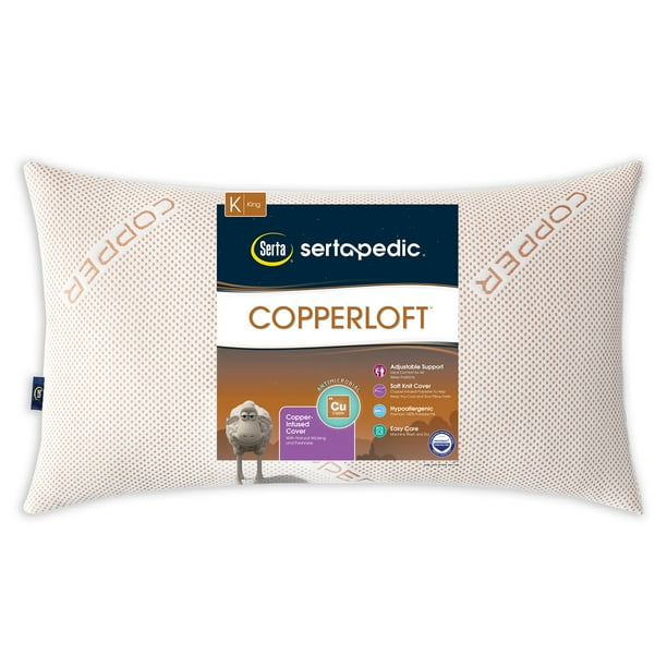 Sertapedic Copperloft Bed Pillow, King