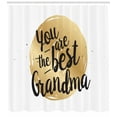 thumbnail image 3 of Ambesonne Grandma Shower Curtain, Doodle Style Circular Motif, 69"Wx75"L, Charcoal Grey White, 3 of 3