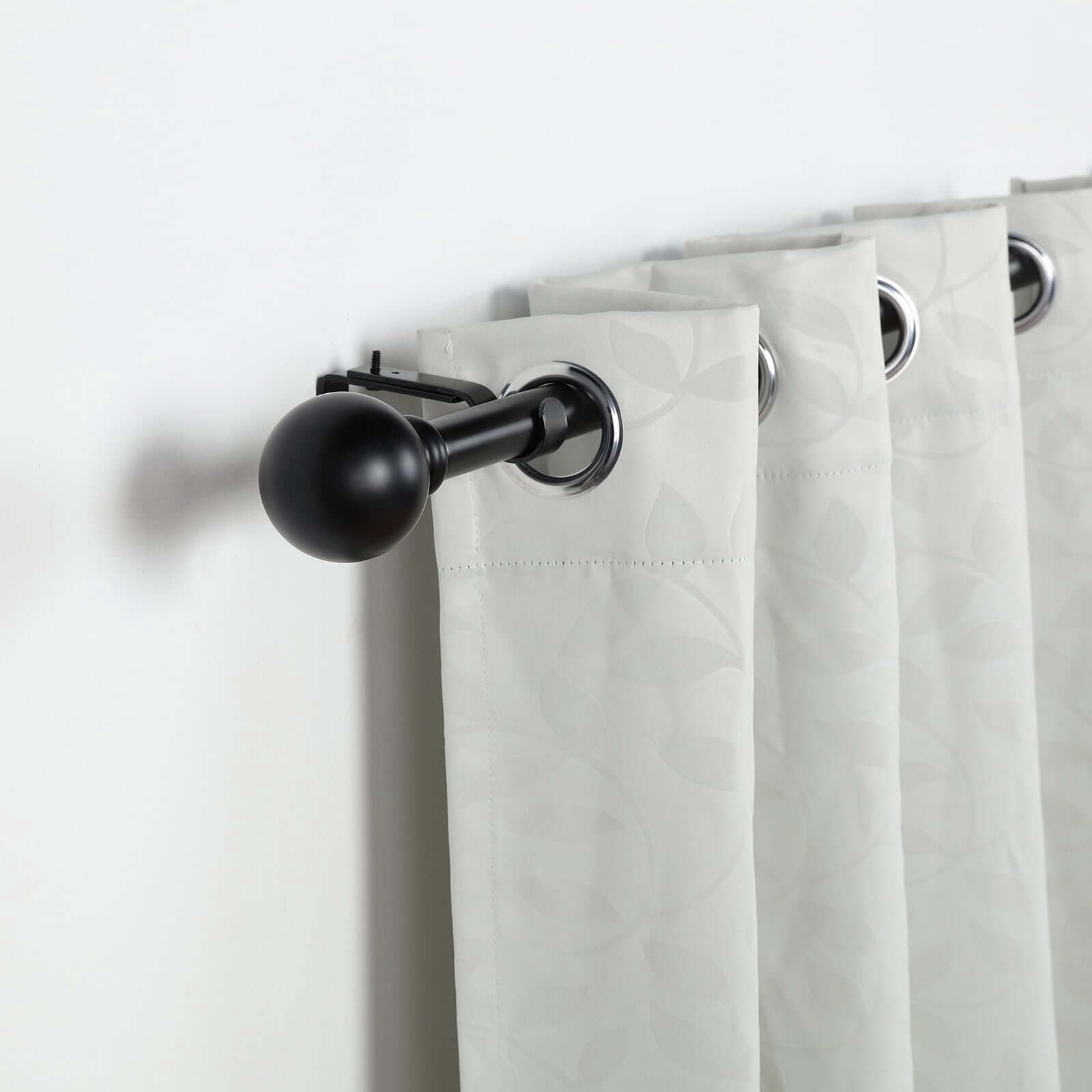 Efavormart 1 Pack of 42"-126" Adjustable Bronze Curtain Rod Sets Round Finials Decorative Rod for Window Treatment Modern Looks with Classic Finishing