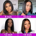 thumbnail image 4 of EcoNesxp Human Hair Inch Bob Lace Front Wig Human Hair Glueless Bob Wig 12 Inch Bob Lace Front Wig 4x4, 4 of 4