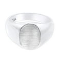 thumbnail image 3 of AFFY Men's Signet Band Ring Brush Finished On Top 10k White Gold, Ring Size-11, 3 of 4