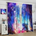 thumbnail image 4 of Galaxy Space Nebula Curtains Universe Planets Fantasy Starry Curtain with Rod Pocket for Bedroom Kitchen Home Decor Drapes Thermal Insulated Window Treatments 2 Panels Set 84x84in, 4 of 6