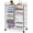 Clear, variant on SAZYY 10/15-Drawer Rolling Storage Cart for Tools, Office & School Supplies | Heavy-Duty Utility Organizer with Wheels, Portable Craft Paper Storage,Clear Colorful 10 Drawer