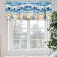 thumbnail image 5 of Summer Beach Valances for Windows, 60 x 18in, Seashell Starfish Nautical Coastal Rod Pocket Kitchen Valance Curtain Light Filtering Window Treatments for Living Room Bedroom, 1 Panel, 5 of 7