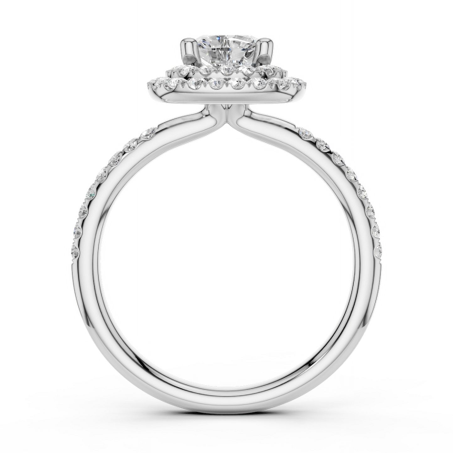 Arise Jewel 14k White Gold Over Engagement Ring - 1.4 Ct Cushion Cut 