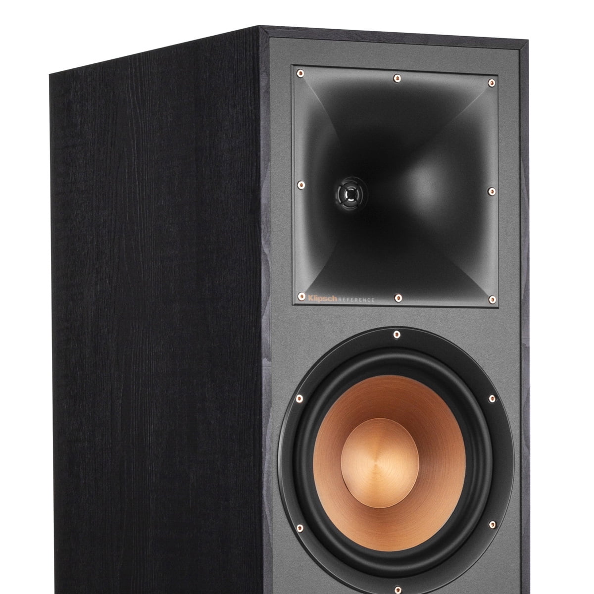 Klipsch Reference R-620F Floorstanding Speaker, Black Textured Wood Grain Vinyl