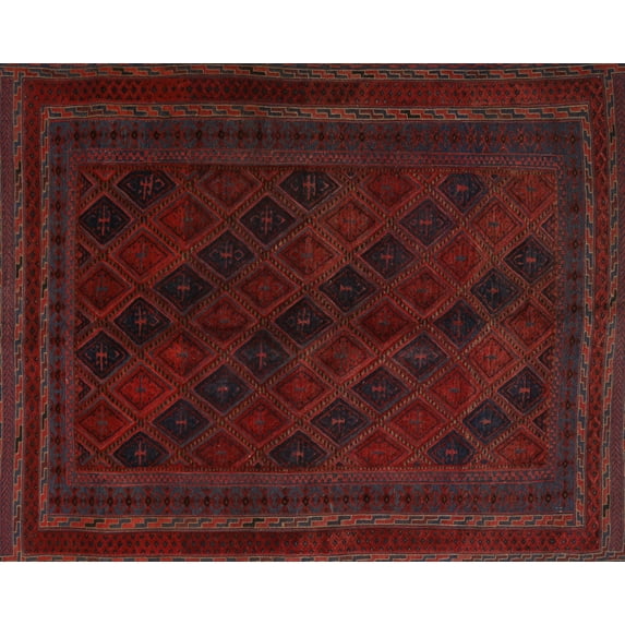 Ahgly Company Machine Washable Indoor Rectangle Traditional Bakers Brown Area Rugs, 7' x 9'