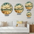 thumbnail image 4 of Designart "Vintage Scenery by the Beachside II" Nautical & Beach Oversized Wall Clock, 4 of 5