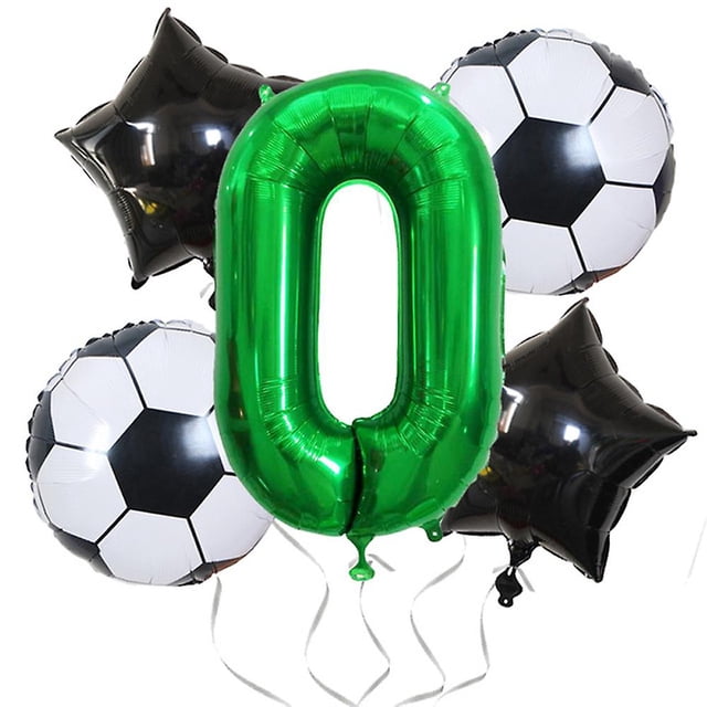 Globos gigantes con números para cumpleaños, decoraciones de fútbol para fiestas de fútbol de la Copa del Mundo, suministros de recuerdo, color número 8