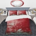 thumbnail image 2 of Designart "Chaotic Red Collage" Abstract Bedding Covert Set - Abstract Red Modern Bed Set With 2 Shams, 2 of 6
