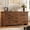 Walnut, variant on 9 Drawer Dresser for Bedroom, Wood Chests of Drawers with Metal Handles, 59" W Triple Wide Dresser for Closet, Storage Cabinet Organizer Drawer, Vintage Design Dresser for Hallway, Entryway, White