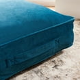 thumbnail image 3 of SAFAVIEH Dulcie Solid Floor Pillow, 20" x 20", Dark Green, 3 of 6
