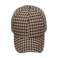 thumbnail image 6 of Yuanlong Unisex Plaid Baseball Cap Classic Grid Pattern Sun Hat Adjustable Winter Wind Blocking Casual Daily Travel Headwear, 6 of 9