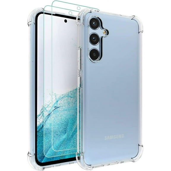 for Samsung Galaxy A54 5G Case: Clear Transparent with Screen Protector Reinforced Corners TPU Shock-Absorption Flexible Cover for Samsung Galaxy A54 5G Phone Case-(Clear)