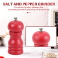 thumbnail image 3 of Wood Salt and Pepper Grinder Set Manual Pepper Salt Mill Shaker, Solid Wood with Adjustable Coarseness Red, 3 of 8