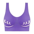 thumbnail image 4 of HOMBOM Comfy Bras for Women Back-Smoothing Wire-Free Full-Figure Comfortable Breathable Bra One-Piece Bra Purple, 4 of 6