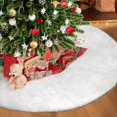 thumbnail image 1 of Christmas Tree Skirt , Decoraciones de Árbol de Navidad de Arpillera de Pelo, Decoración Navideña de Granja Xmas Festiva para el Hogar y Fiestas, Interior Exterior, 36in Blanco, 1 of 7