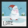 thumbnail image 3 of Great Art Now Snowman Snowday A by Farida Zaman, 2 Piece Framed Art Set Each 13.25"W x 13.25"H, 3 of 3