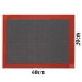thumbnail image 3 of Alfombrilla perforada de fibra de vidrio de silicona para hornear pasteles, galletas, pan, Pizza, multifuncional con distribución uniforme del calor, 2 uds., 3 of 5