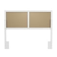 thumbnail image 4 of Hillsdale Furniture Serena Wood and Cane Panel Full/Queen Headboard, White, 4 of 11