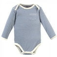 thumbnail image 2 of Touched by Nature Organic Cotton Long-Sleeve Bodysuits 5pk, Blue Elephant, 6-9 Months, 2 of 6