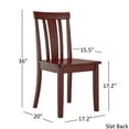 thumbnail image 6 of Lexington 5-Piece Wood Dining Set, Round Table and 4 Slat Back Chairs, Berry Red, 6 of 6