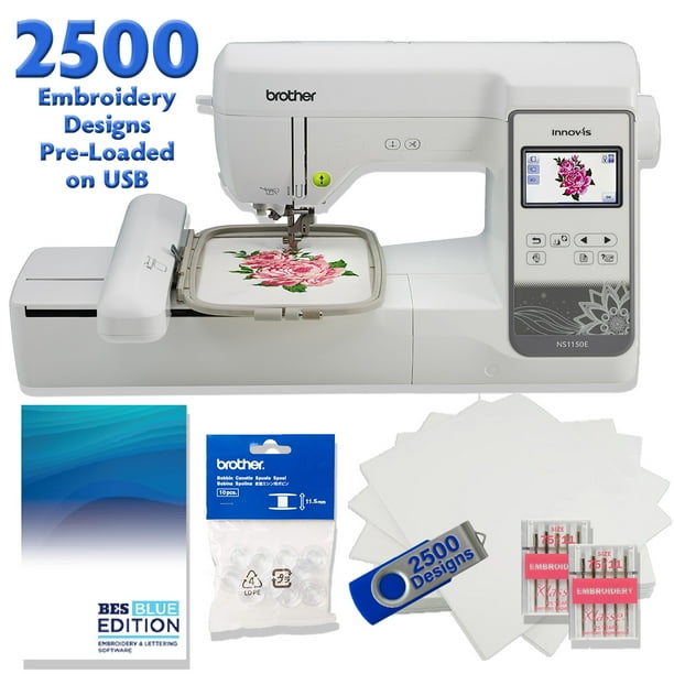Brother NS1150E Computerized Embroidery Machine with 250 Bonus Bundle