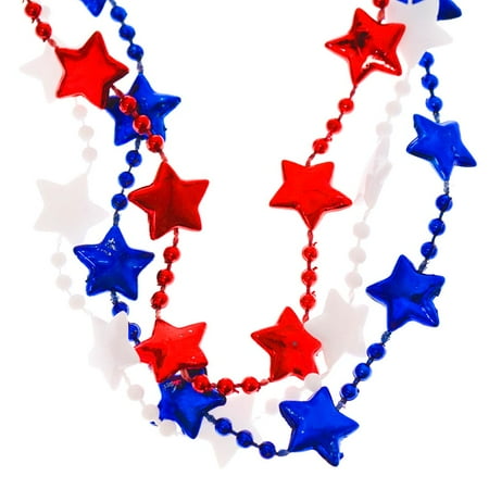 Patriotic Star Bead Necklaces