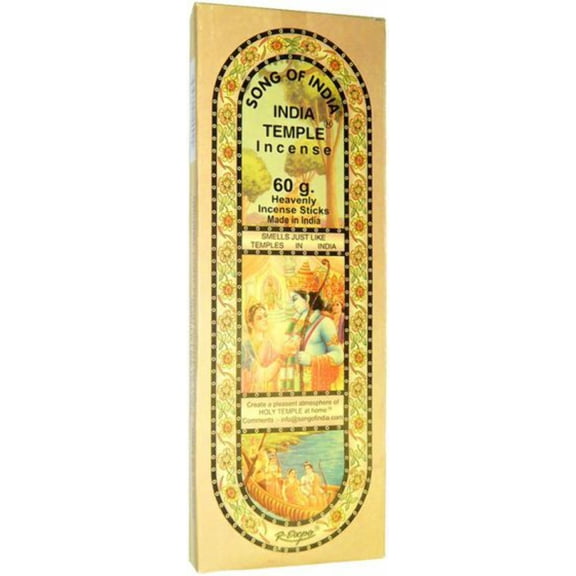 Song of India Temple Incense 60 Gram Box