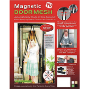 Magnetic Screen Door SIZE with Heavy Duty Magnets and Mesh Curtain 35"x 83" (90cm X 210cm) Black