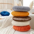 thumbnail image 5 of Gaecuw Round Pillows for Couch, Pumpkin Plush Pillow Halloween Bedding, Halloween Pillows for Couch Pumpkins Decor for Couch Ultra Soft Pumpkin Pillow Cushion(Coffee, 95%Polyester,5%Spandex), 5 of 7