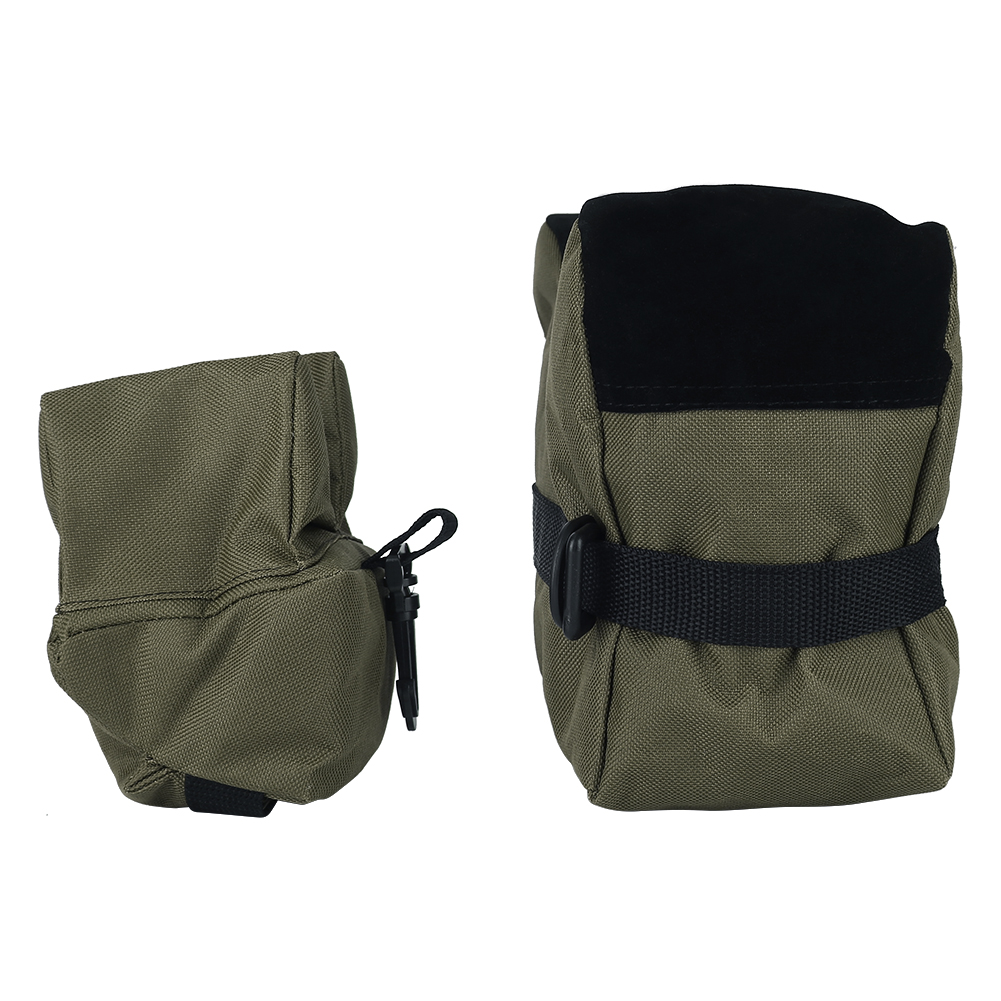 Octpeak Unfilled Front & Rear Shooters Gun Rest Sand Bags Shooting Bench Steady Sandbag