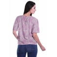 thumbnail image 4 of Moomaya Blouse d'Été Boho à Manches Courtes en Rayonne Imprimée pour Femmes, 4 of 5