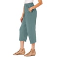 thumbnail image 3 of Roaman's Women's Plus Size Soft Knit Relaxed Pull-On Capri Pant, 3 of 5
