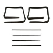 Door Window Belt Weatherstrip Kit - 6 Piece - Compatible with 1982 - 1993 Chevy S10 1983 1984 1985 1986 1987 1988 1989 1990 1991 1992