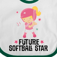 thumbnail image 4 of Inktastic Future Softball Star Girl Girls Baby Bib, 4 of 4